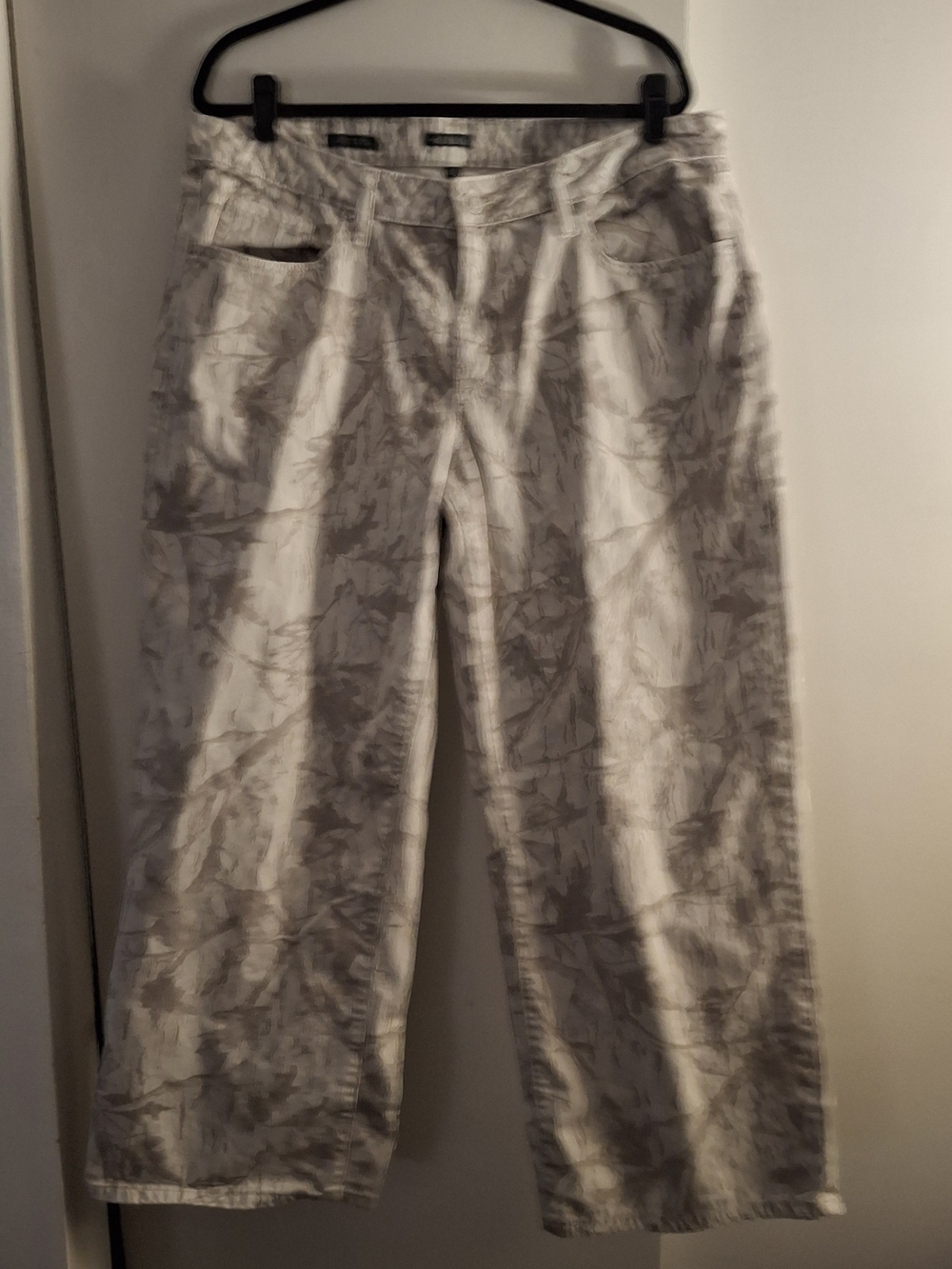Wild fable Women's Light Gray Patterned Wide Leg Pants